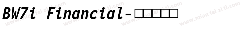 BW7i Financial字体转换